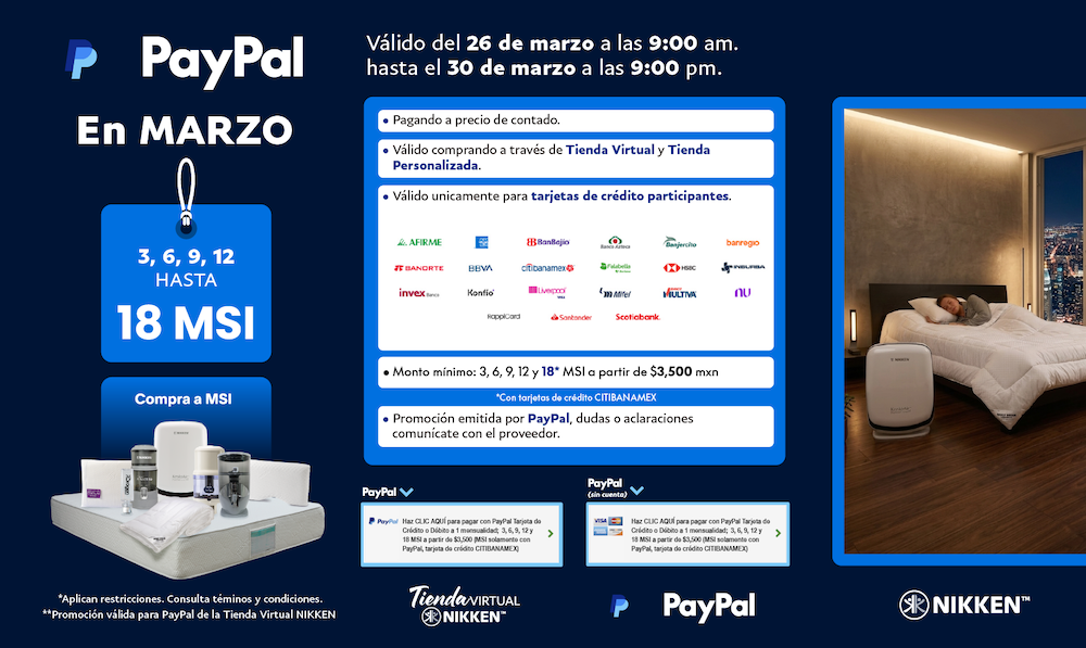Promoción especial: MSI pagando con paypal y paypal plus