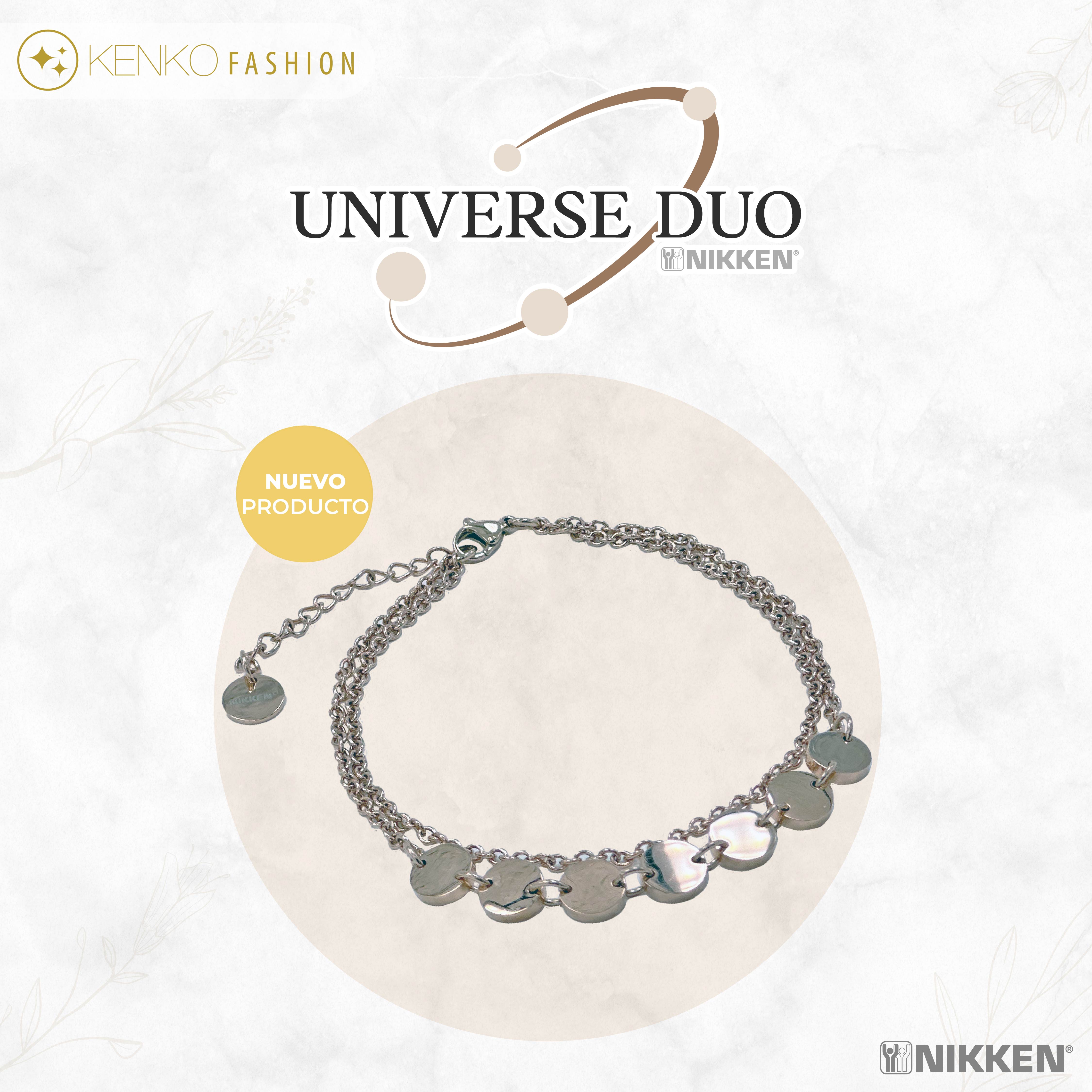 KENKO FASHION UNIVERSE DUO BRAZALETE TONO PLATEADO