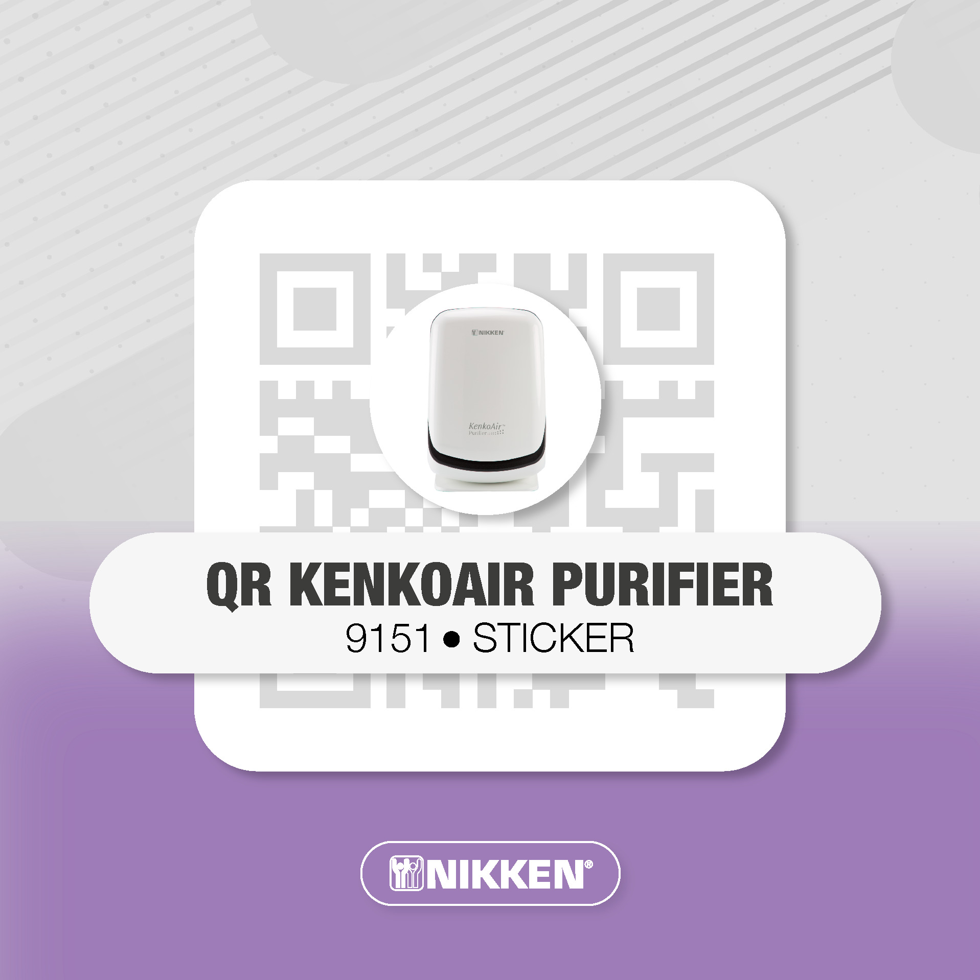 STICKER QR KENKOAIR PURIFIER