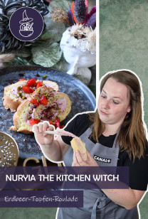 Nuryia, the Kitchen Witch - Erdbeer-Topfen-Roulade