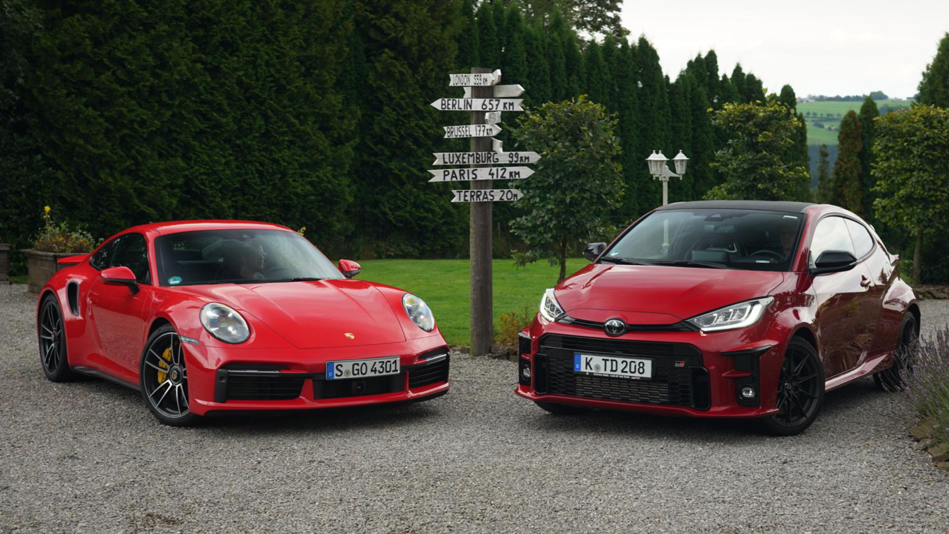 Porsche 911 Turbo S vs. Toyota GR Yaris