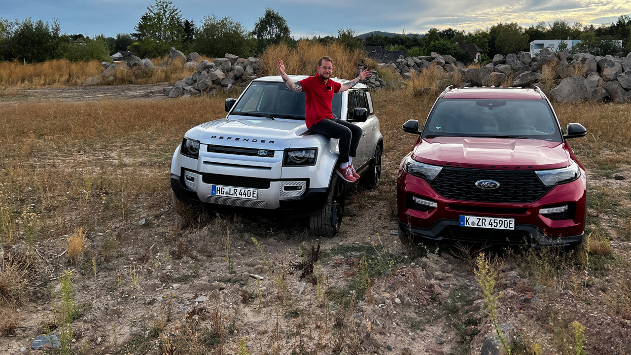 Ford Explorer PHEV vs. Land Rover Defender PHEV