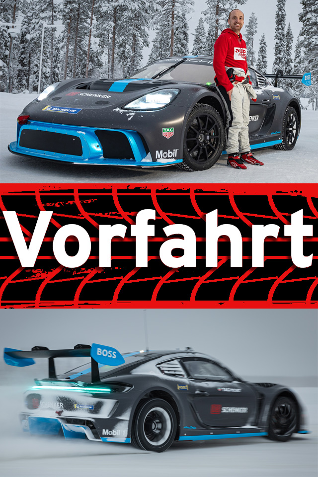 Vorfahrt - Porsche Cayman GT4 e-Performance