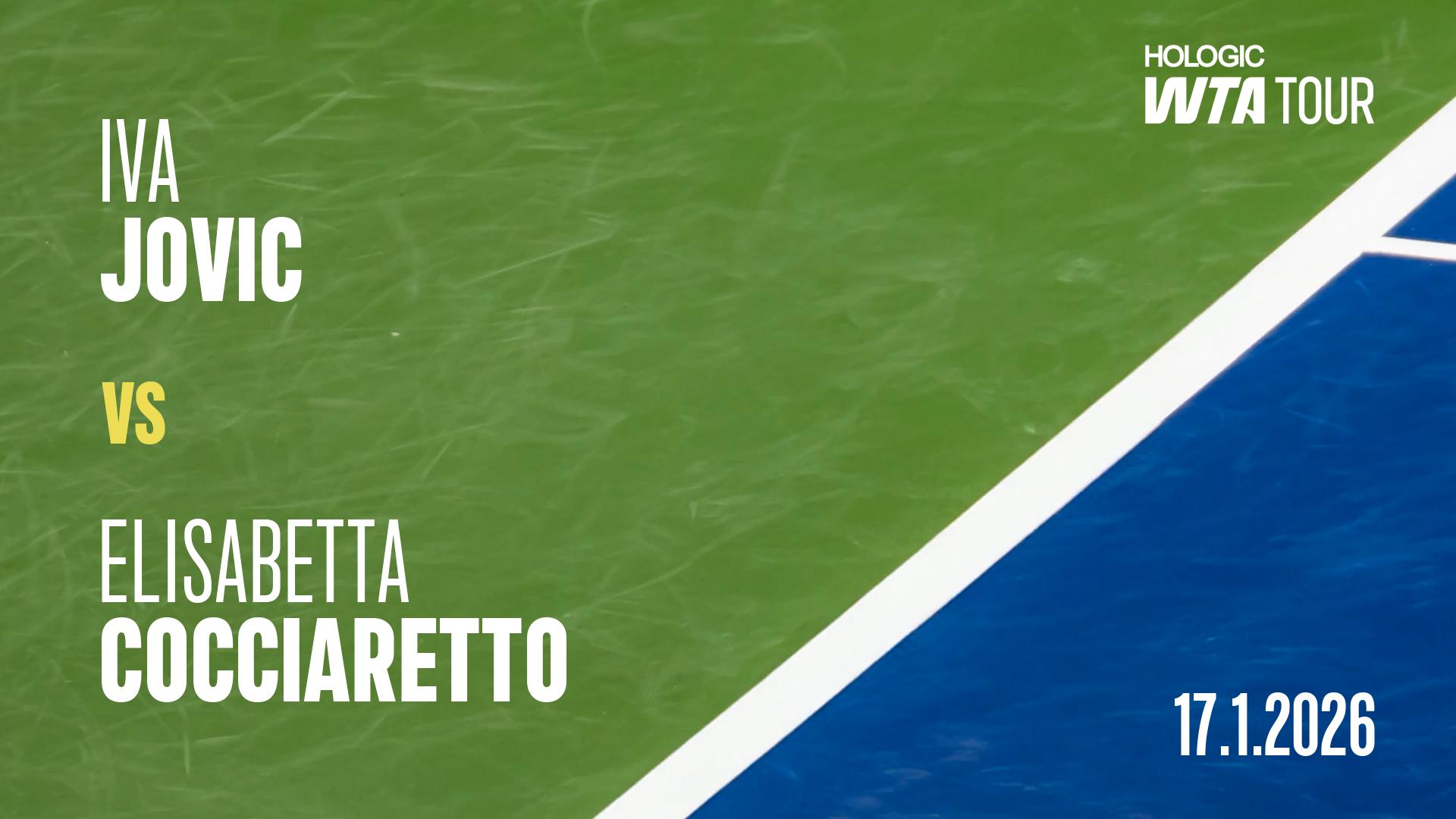 I Jovic vs E Cocciaretto Match Highlights - HOBART_Centre Court ( January 17, 2026)