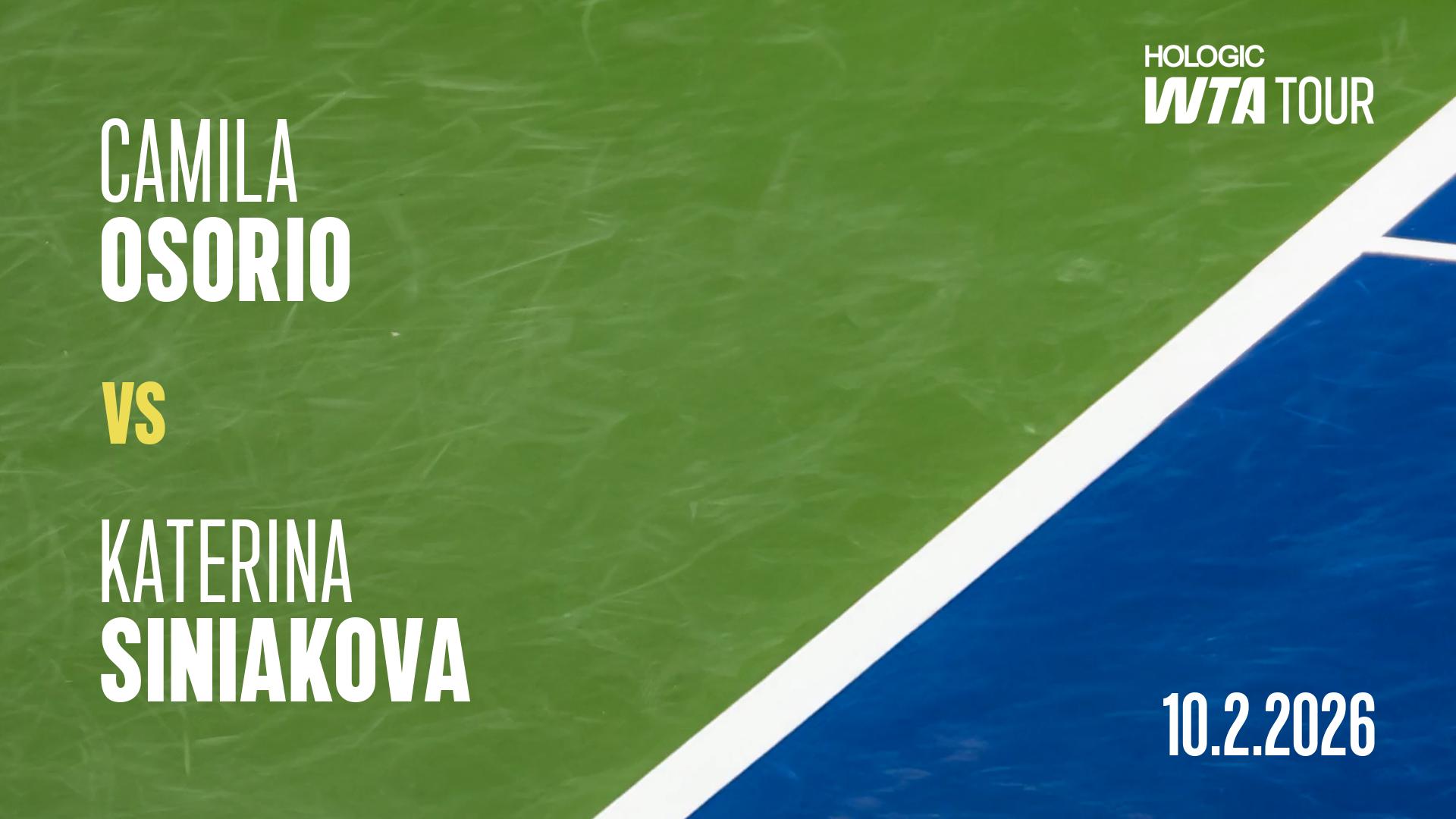 C Osorio vs K Siniakova Match Highlights - DOHA_Grandstand 3 ( February 10, 2026)