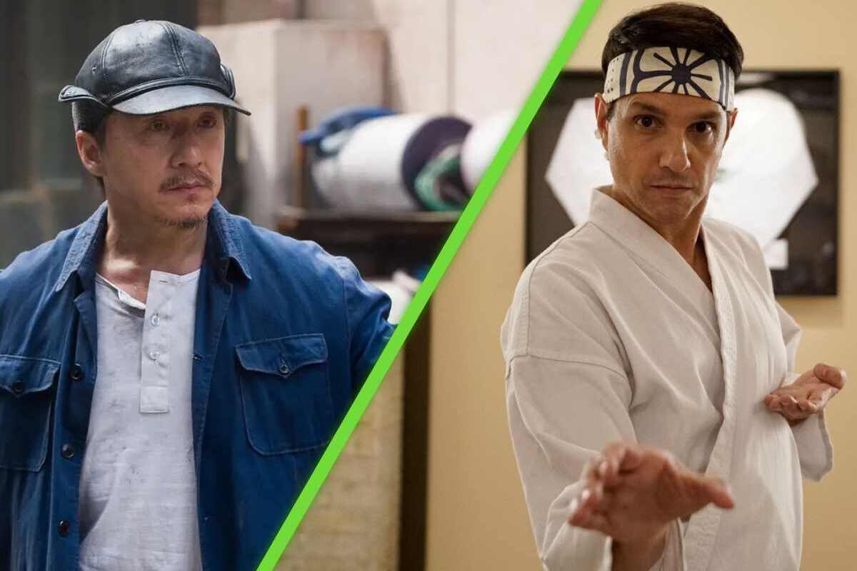 Jackie Chan y Ralph Macchio en su papel de Karate Kid