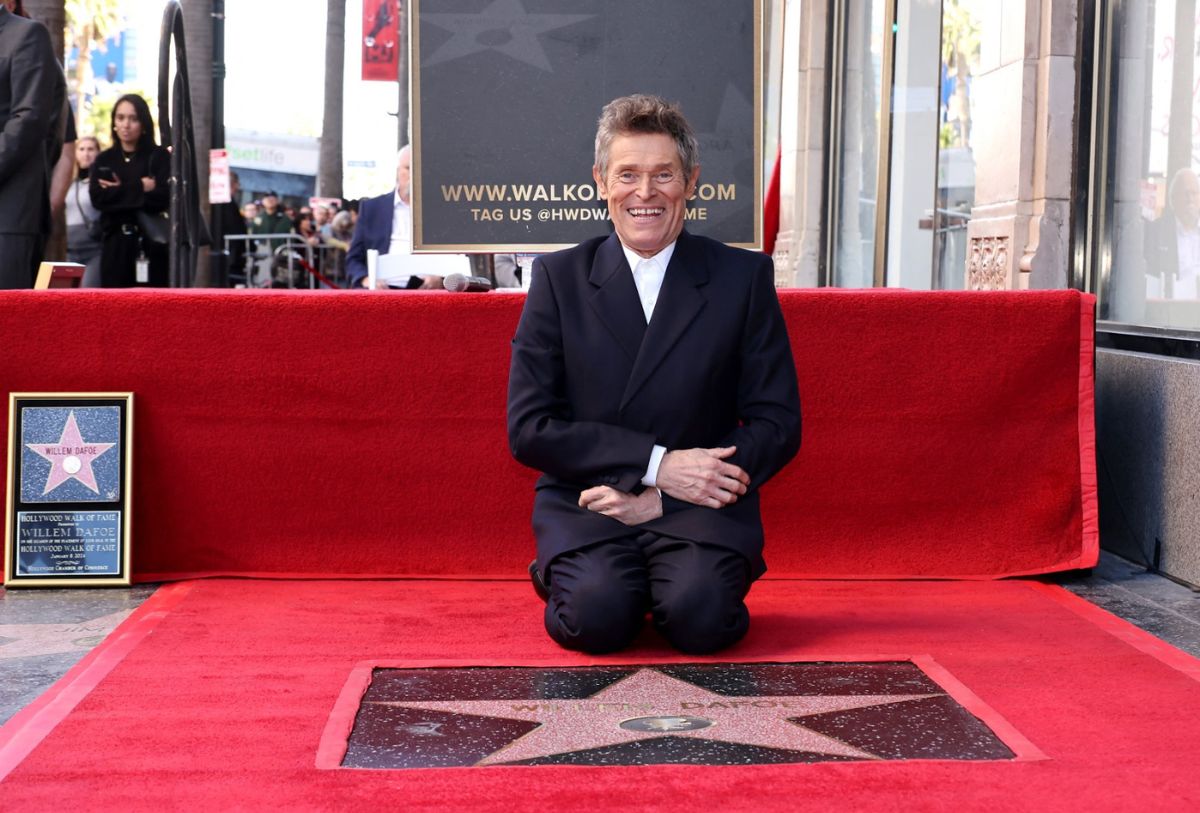 Willem Dafoe en el Paseo de la Fama de Hollywood