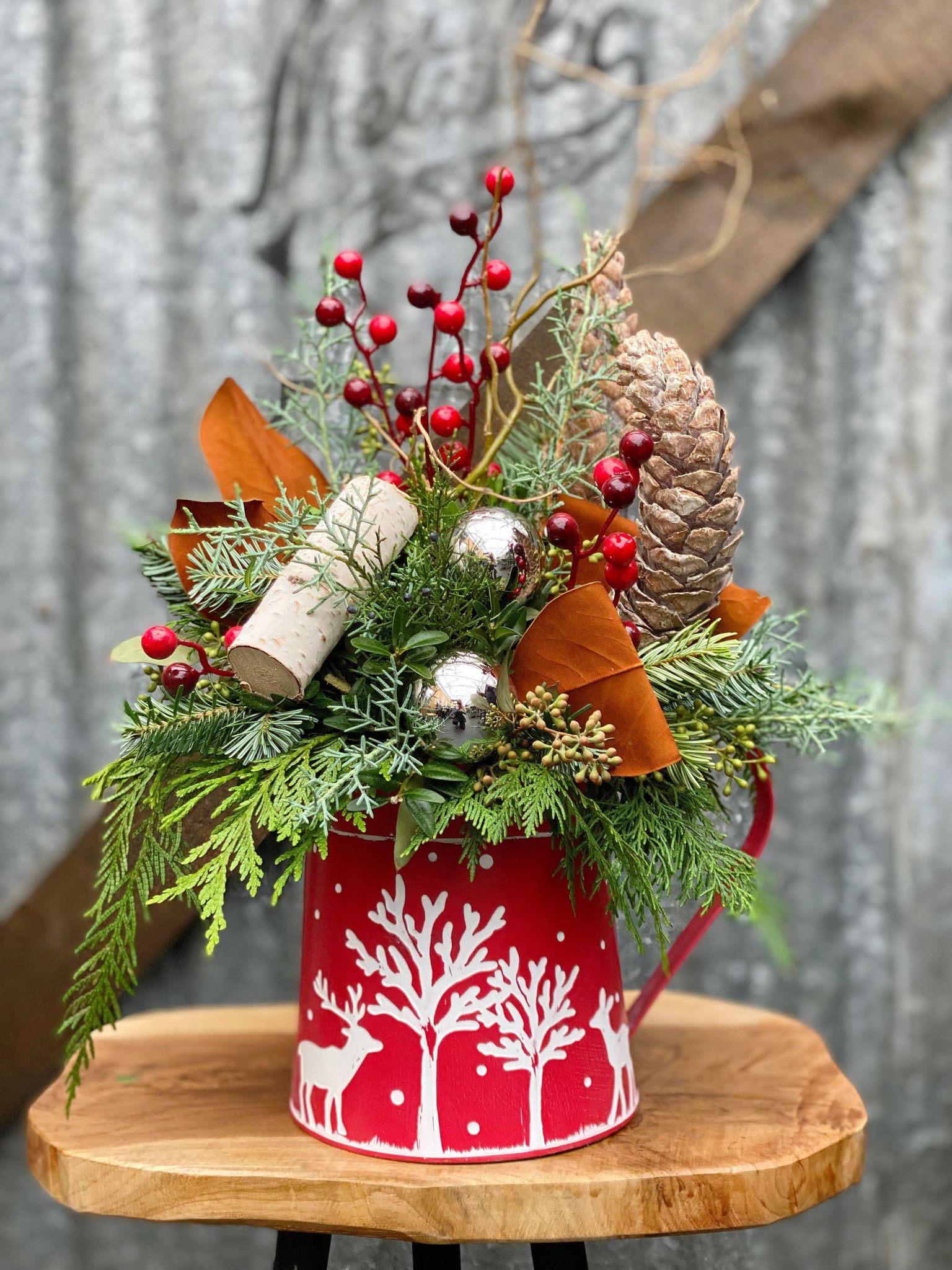 Watering Can Vintage Christmas