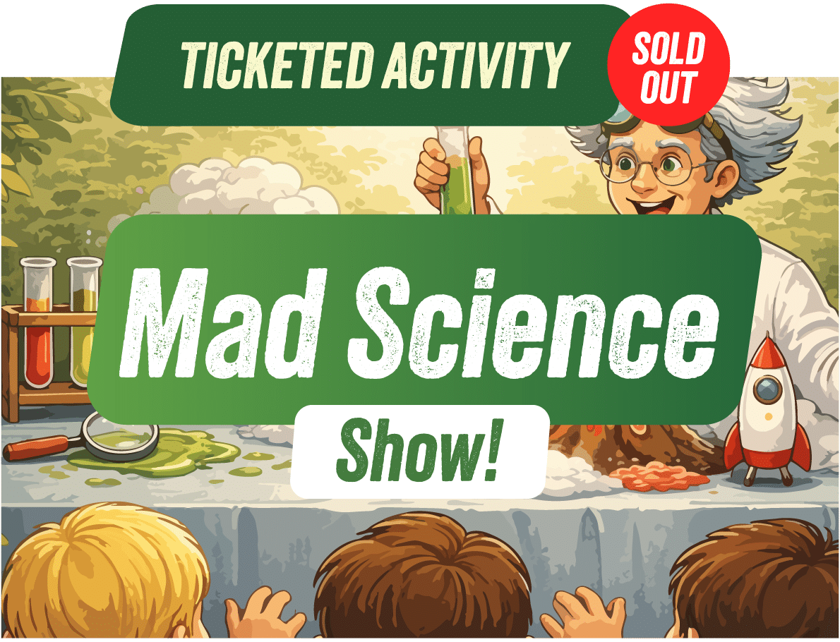 Sold out notice for the Mad Science Show ticketed activity at The Watering Can March Break 2026