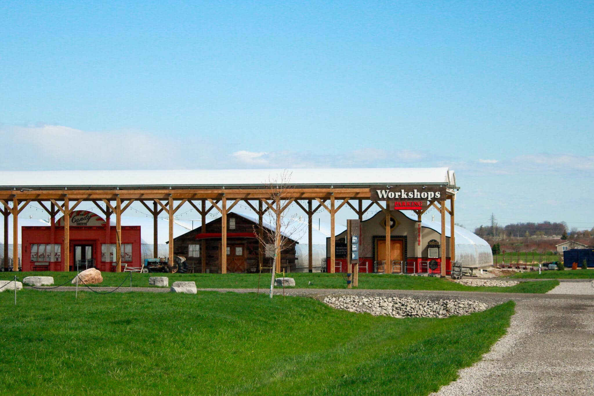 The Watering Can Workshop Village Exterior Exterior view of The Watering Can's Workshop Village in Vineland, Ontario