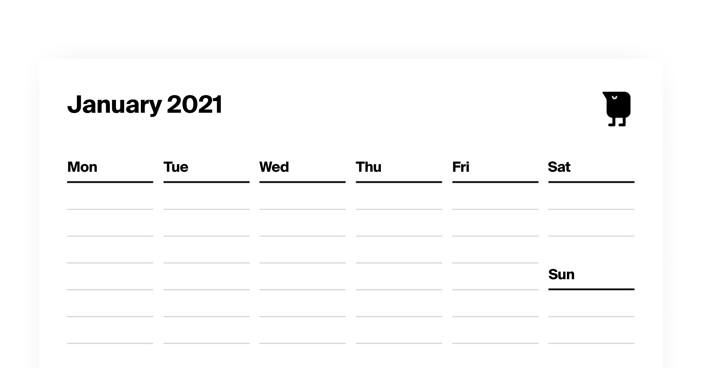 blank weekly schedule template