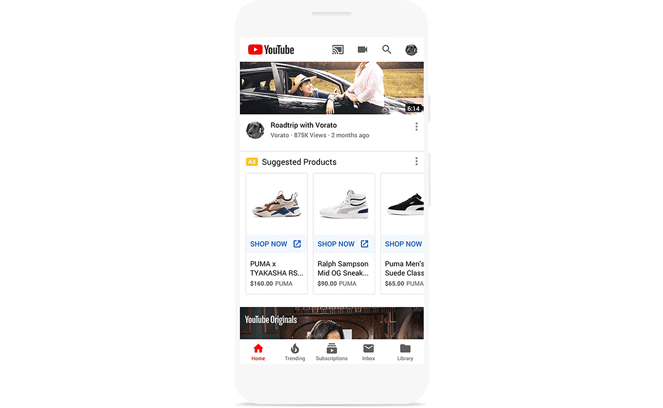 YouTube Shopping Ads