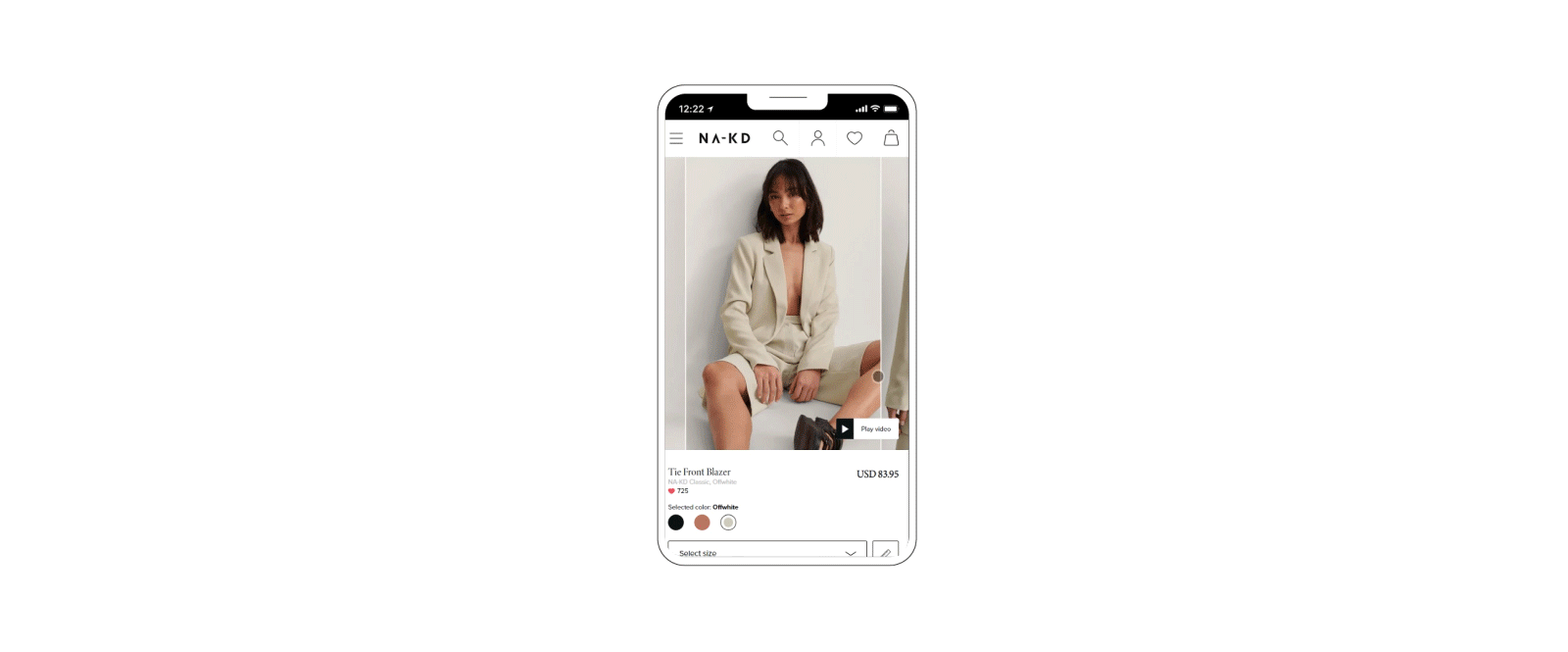 A mobile phone mockup shows the new NA-KD mobile website