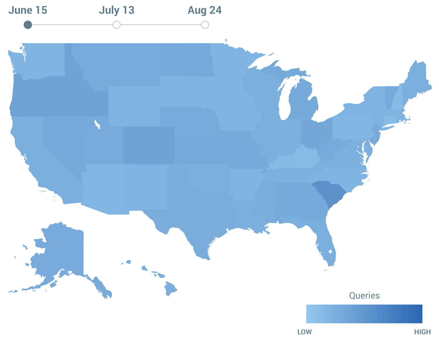 When Searches Peak By State