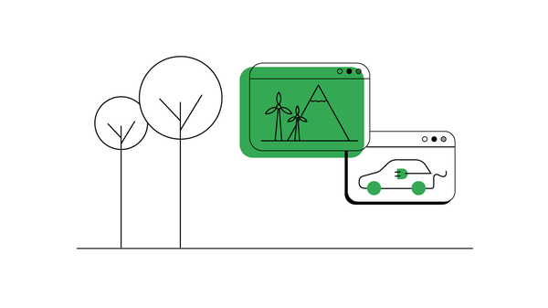 Sustainable forests, energy-generating windmills, and electric cars come together in Google’s Sustainability Marketing Playbook.