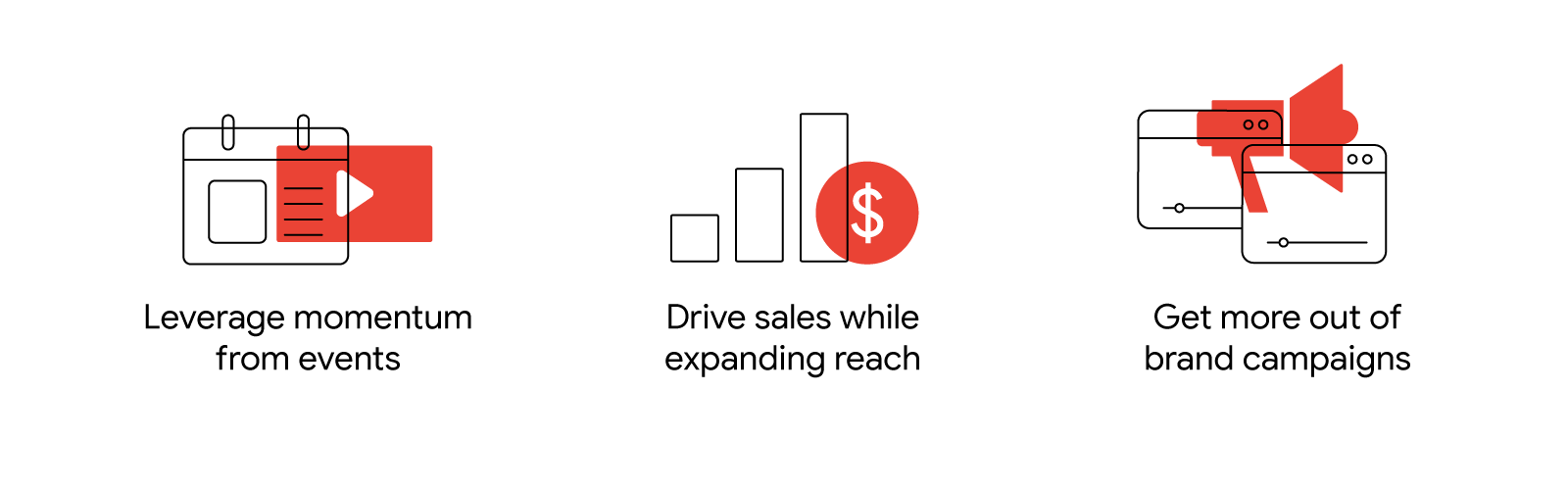 Three ways to embrace a full-funnel YouTube strategy: Leverage momentum from events. Drive sales while expanding reach. Get more out of brand campaigns