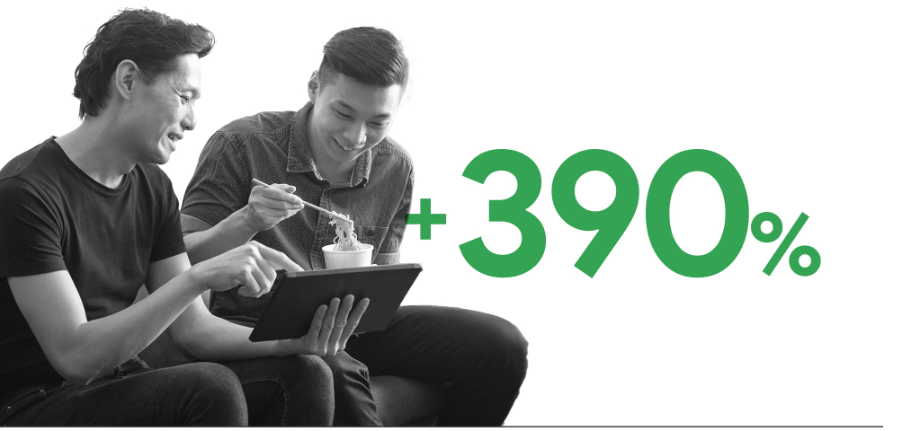 +390% search interest in “group order” in the Philippines as Filipinos look for ways to share meals together, even while apart.