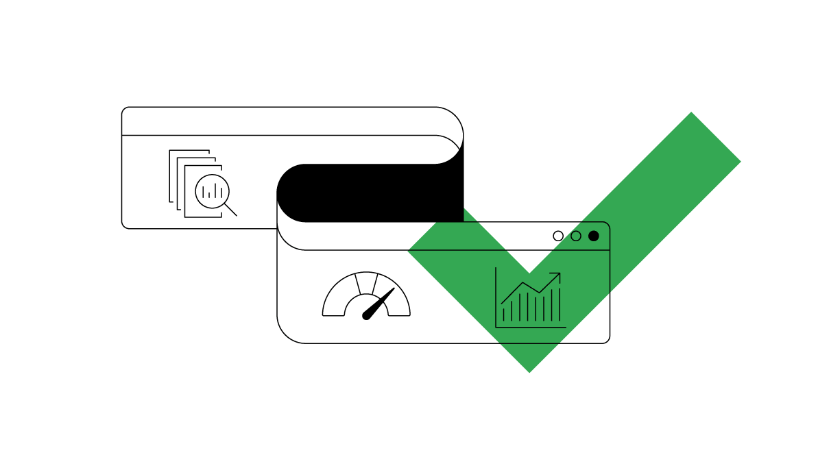 A series of icons, like shaking hands and a bar graph, show how one might interact with user data, from acquiring consent to measurement and analysis.