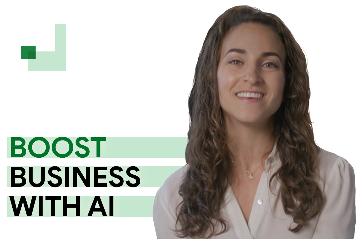 Boost business with AI. A smiling Barbara Piermont, ads privacy director of go-to-market strategy for Americas at Google, has long dark brown hair and wears a white, button-down top.