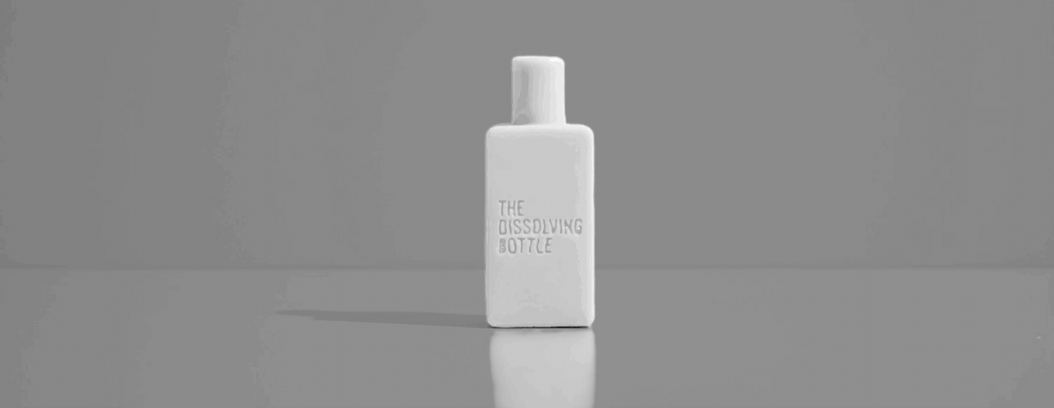 A shampoo bar made of all-organic materials in the form of travel-sized bottles labelled “The Dissolving Bottle”, introduced by Filipino creative agency BBDO Guerrero