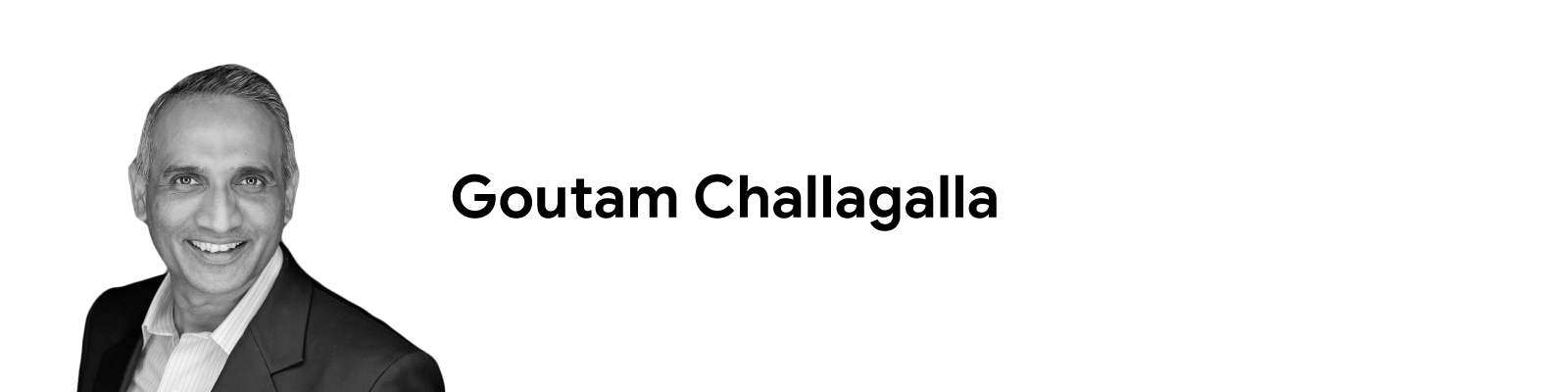 Black-and-white headshot of Goutam Challagalla, a professor of marketing and strategy at IMD