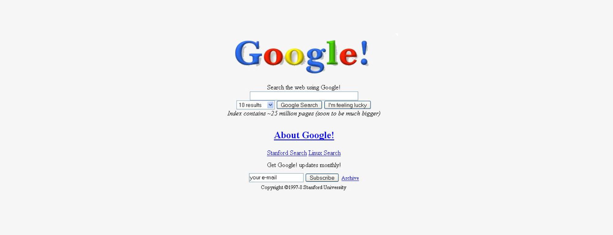 google search engine update