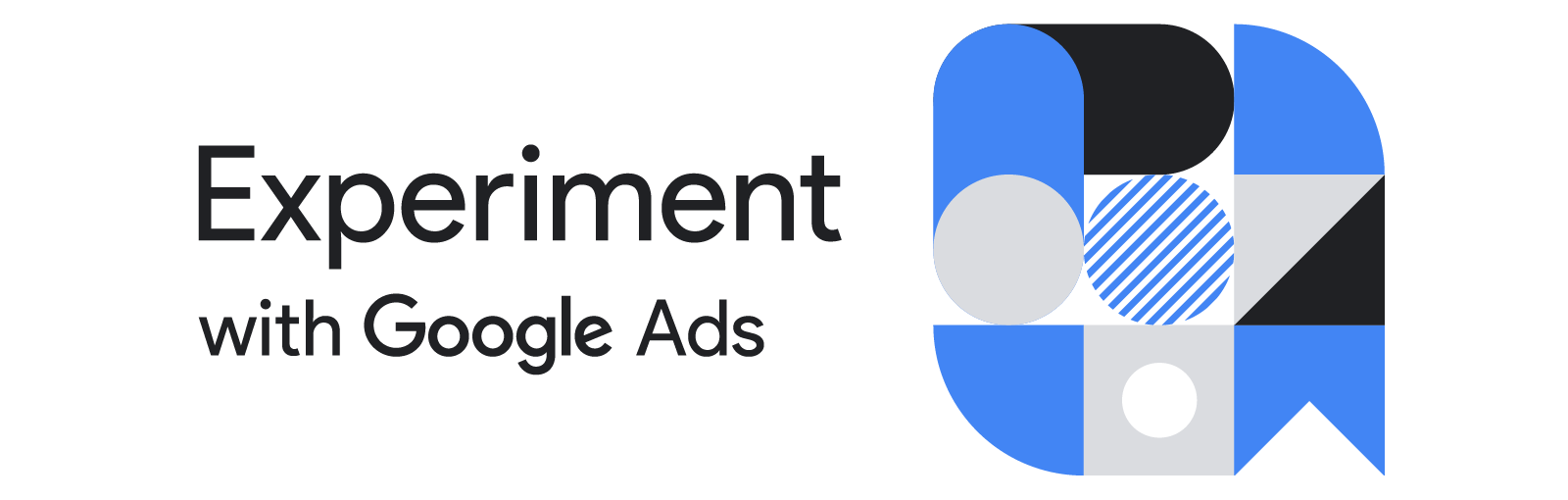 Experiment with Google Ads. Geometric shapes in various colors and patterns, demonstrating the dynamic nature of Google Ads experiments.