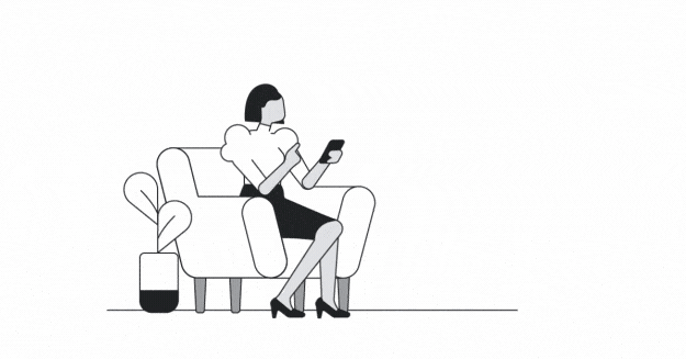 A woman looks at different jewellery on her phone and then appears to try it on each piece she selects from her mobile device.