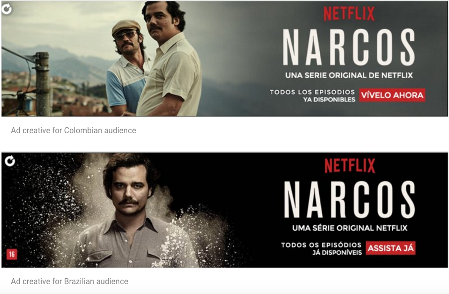 Netflix Double Click Narcos ad