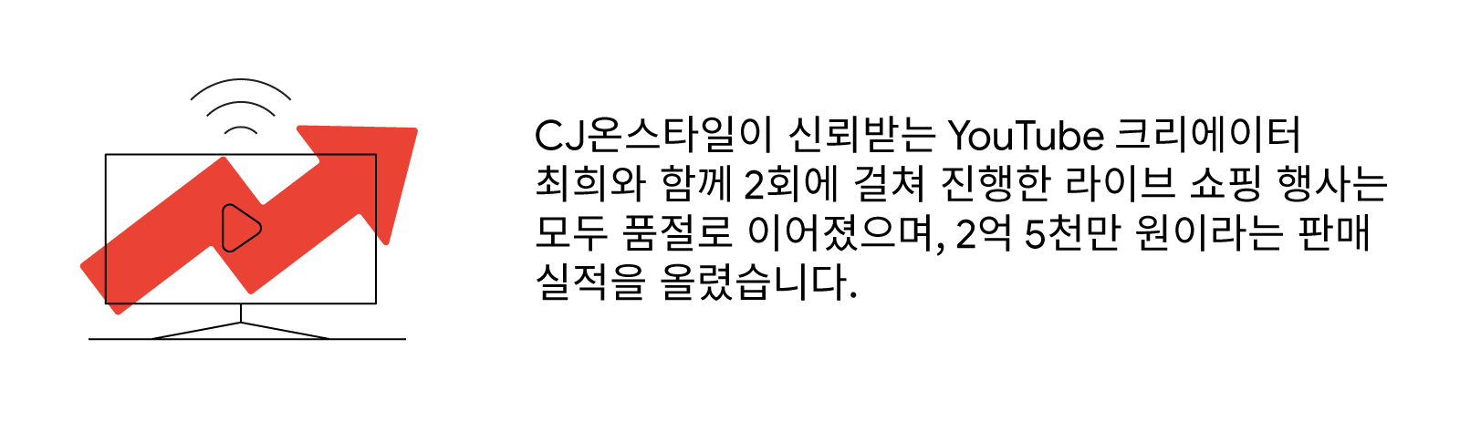 CJ OnStyle과 최희 라이브 스트림 콜라보레이션 사례