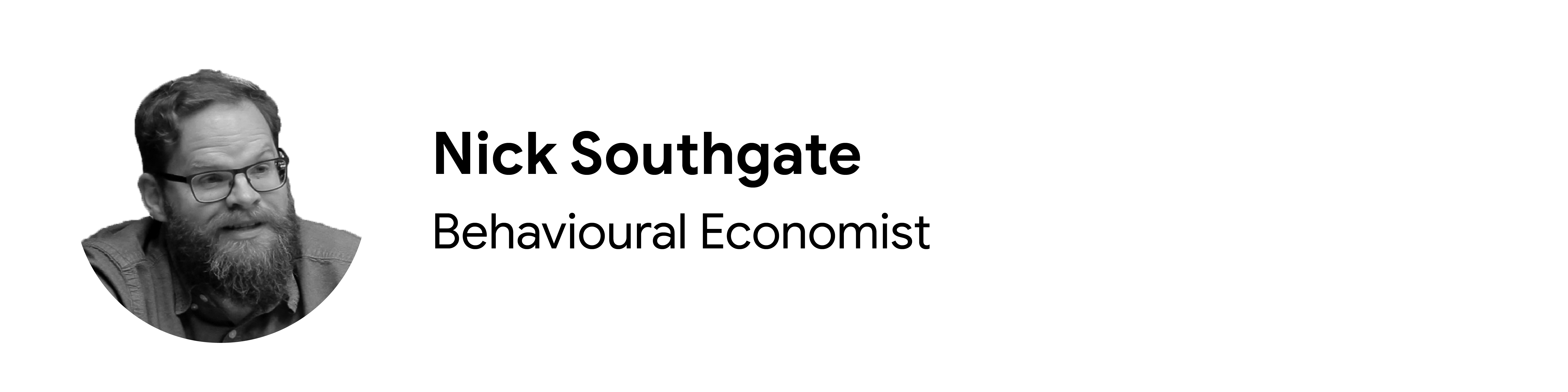 Photo of Nick Southgate, a behavioural economist.