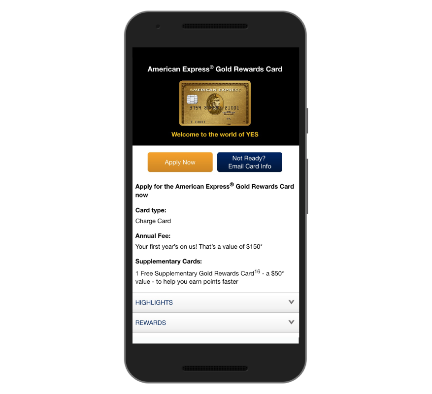 Amex Canada Discovers More Mobile Driven Conversions Cross Device Measurement Landing Pg