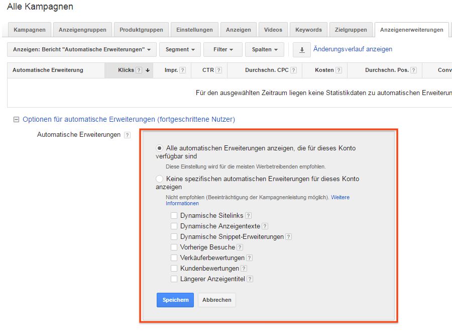Anzeigenerweiterungen ‒ der Weg zur interessanteren Anzeige 5