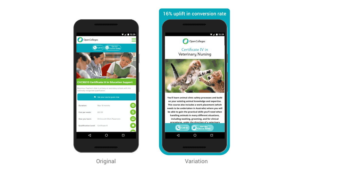 Open Colleges Australia Optimises Site Design Mobile First Students Consideration