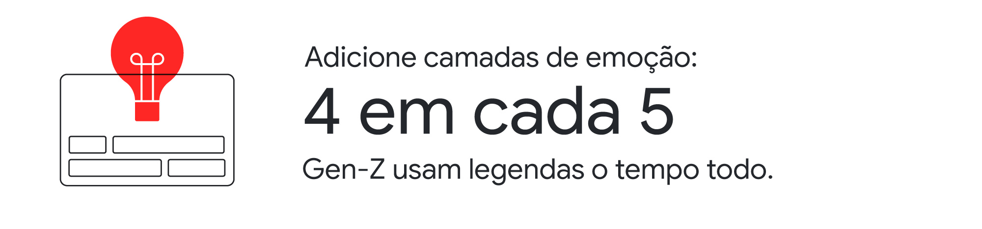 Adicione camadas de emoção: 4 em cada 5 Gen-Z usam legendas o tempo todo.