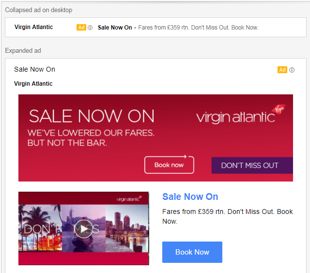 Virgin Atlantic Ad