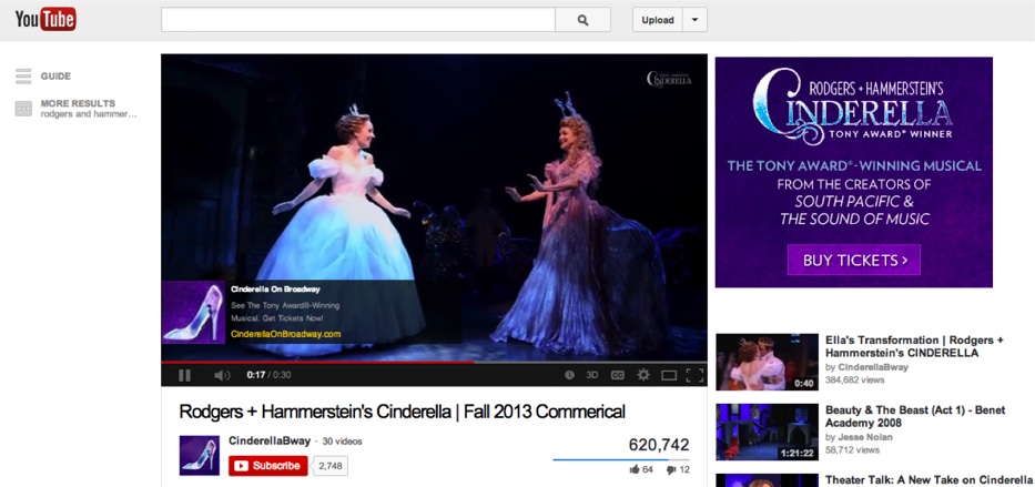 Youtube Broadway Cinderella Story