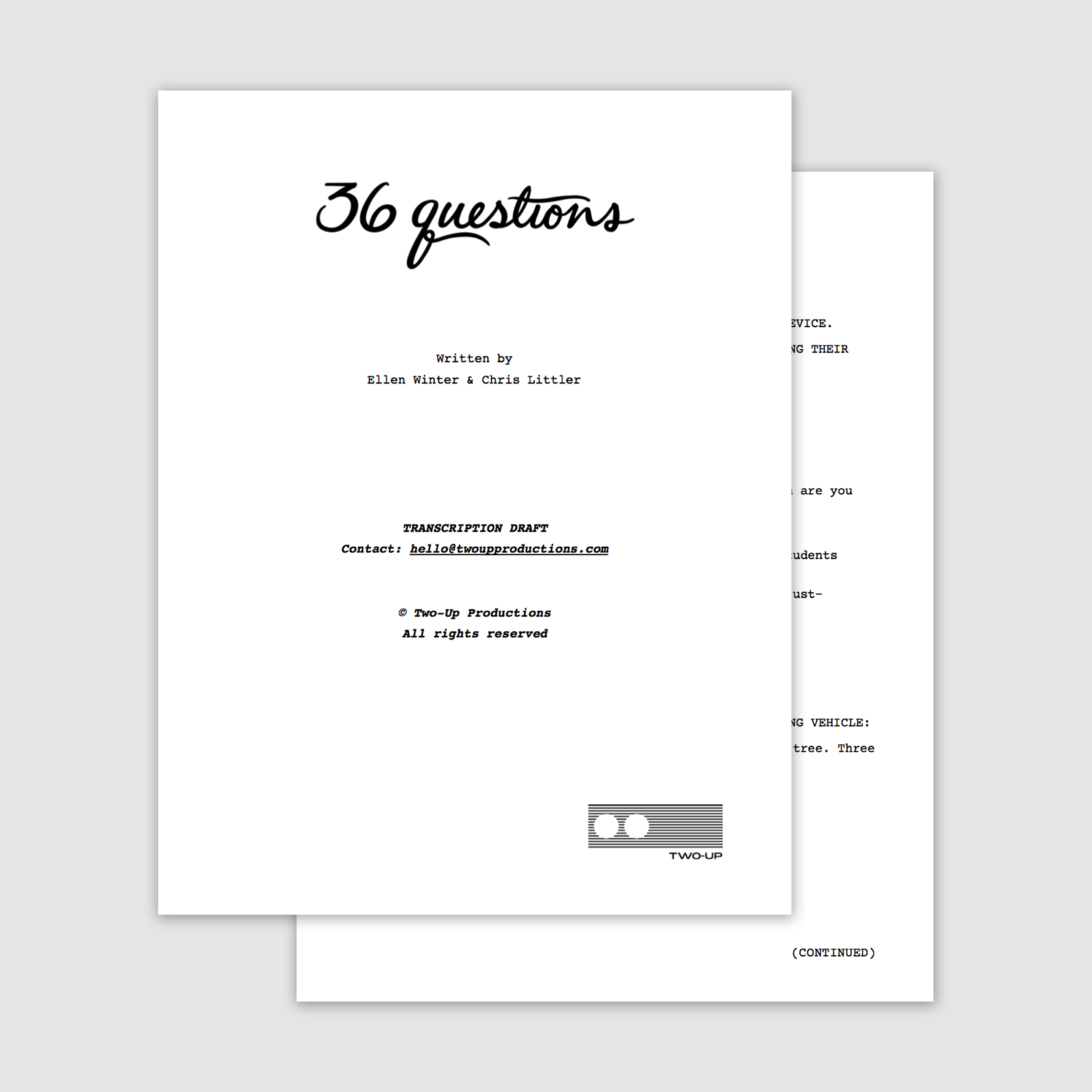 36 Questions Transcription website