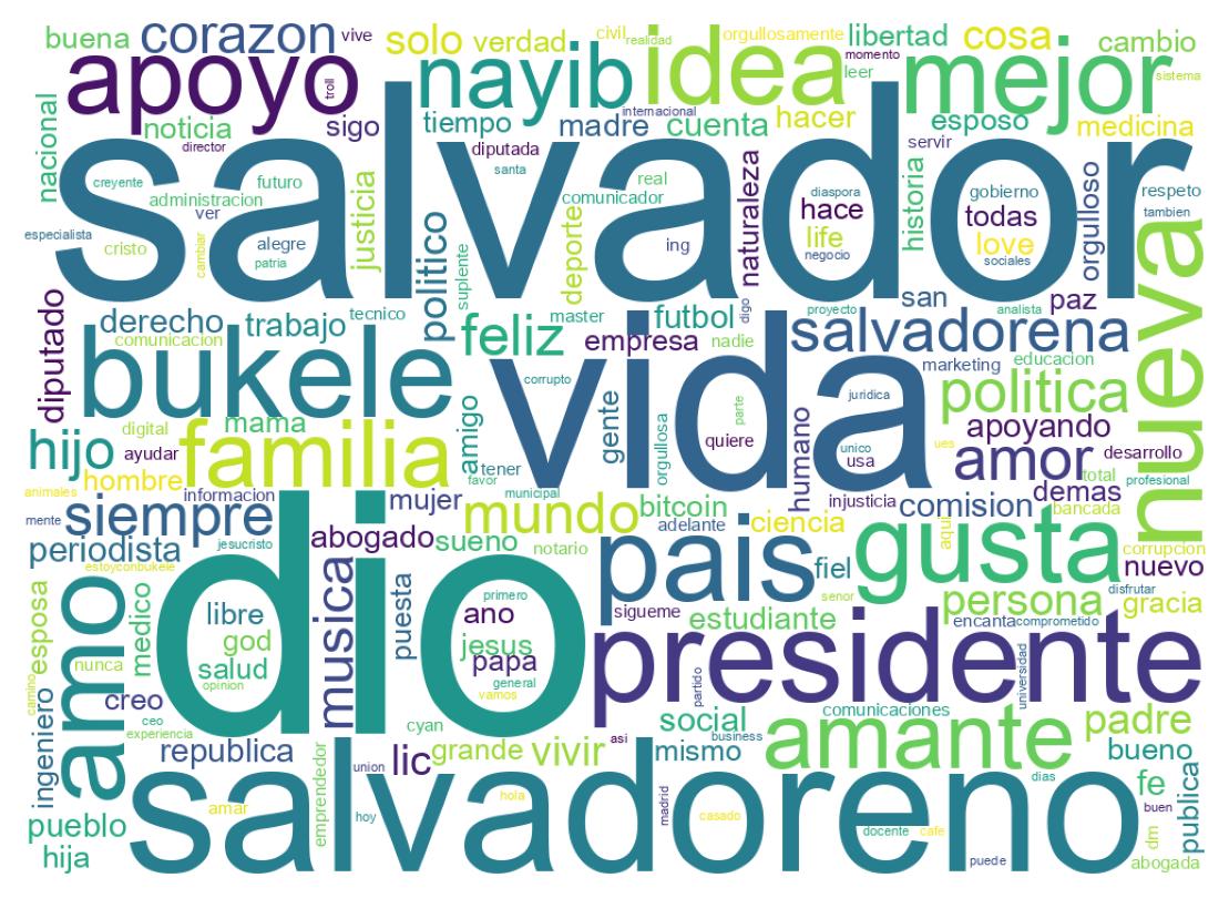 Wordcloud of bios