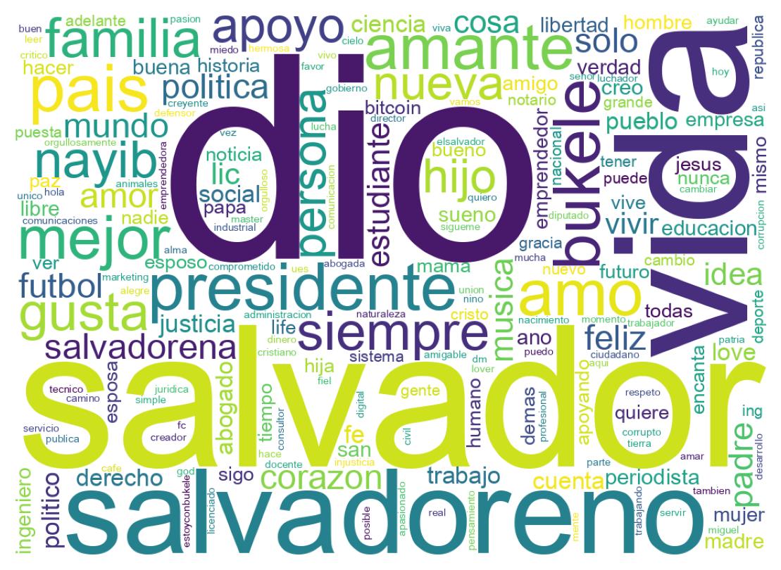 Wordcloud of bios