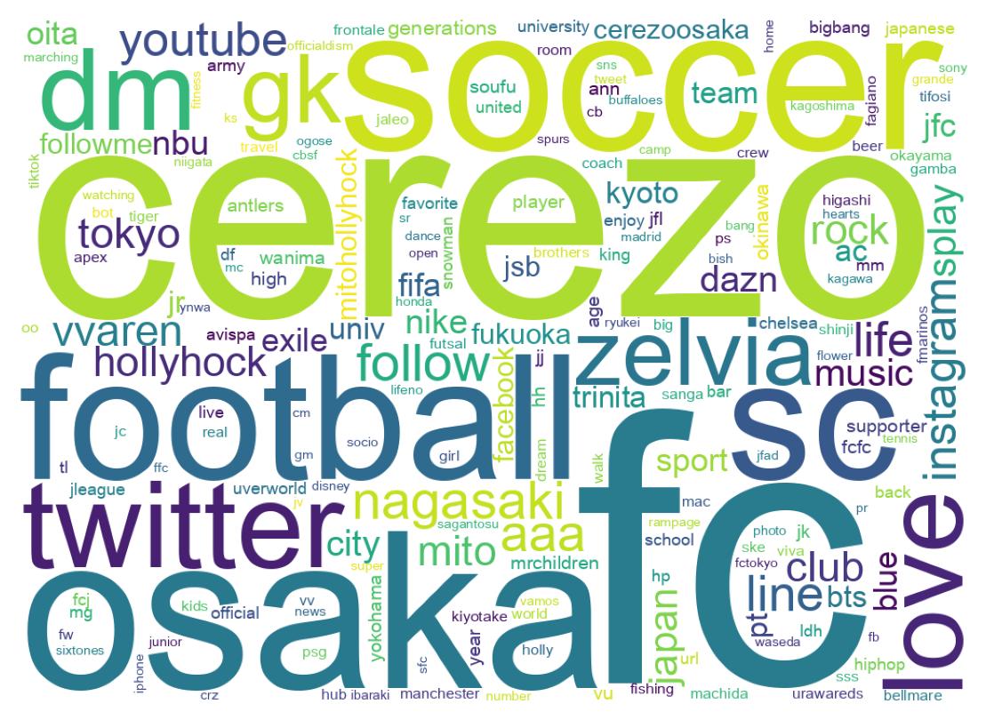 Wordcloud of bios