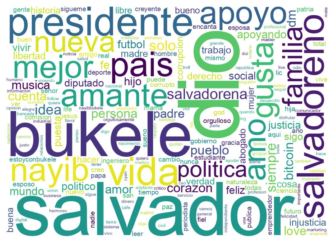Wordcloud of bios