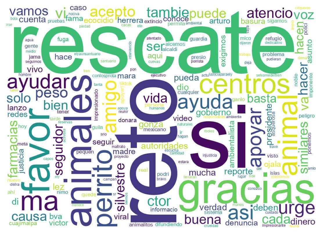 Nuvem de palavras dos tweets