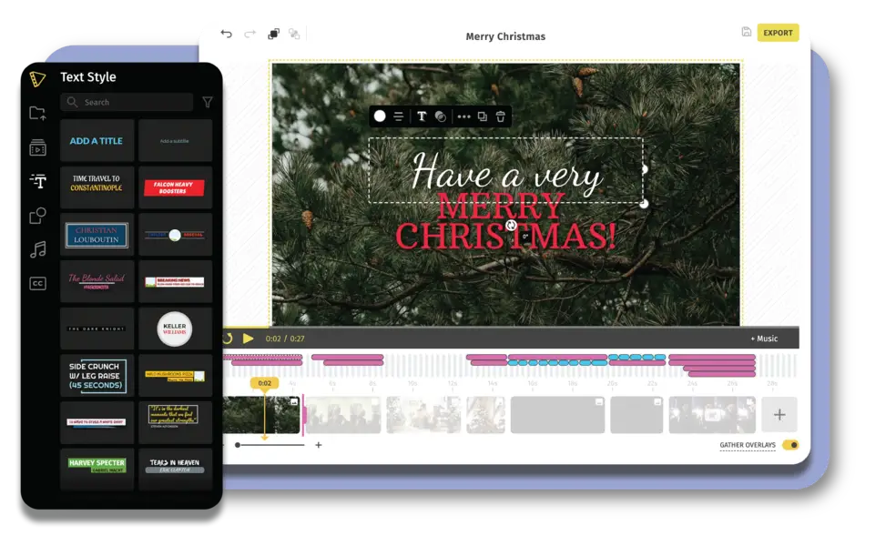 Online Christmas movie maker