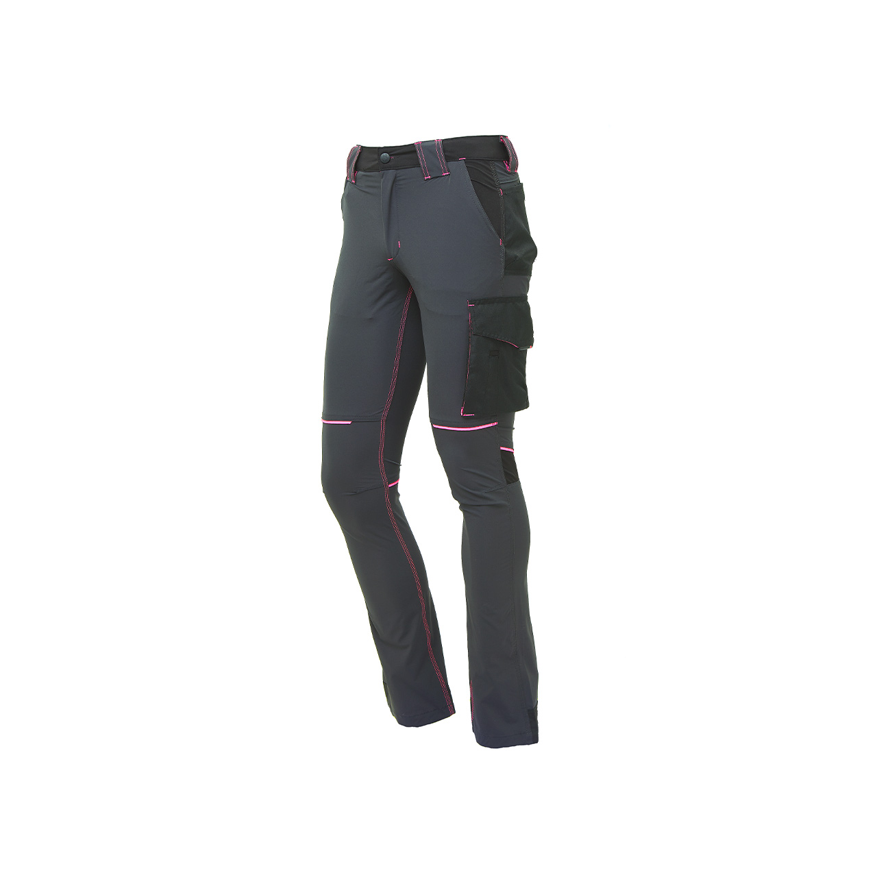 pantalone da lavoro upower modello lady world colore grey fucsia