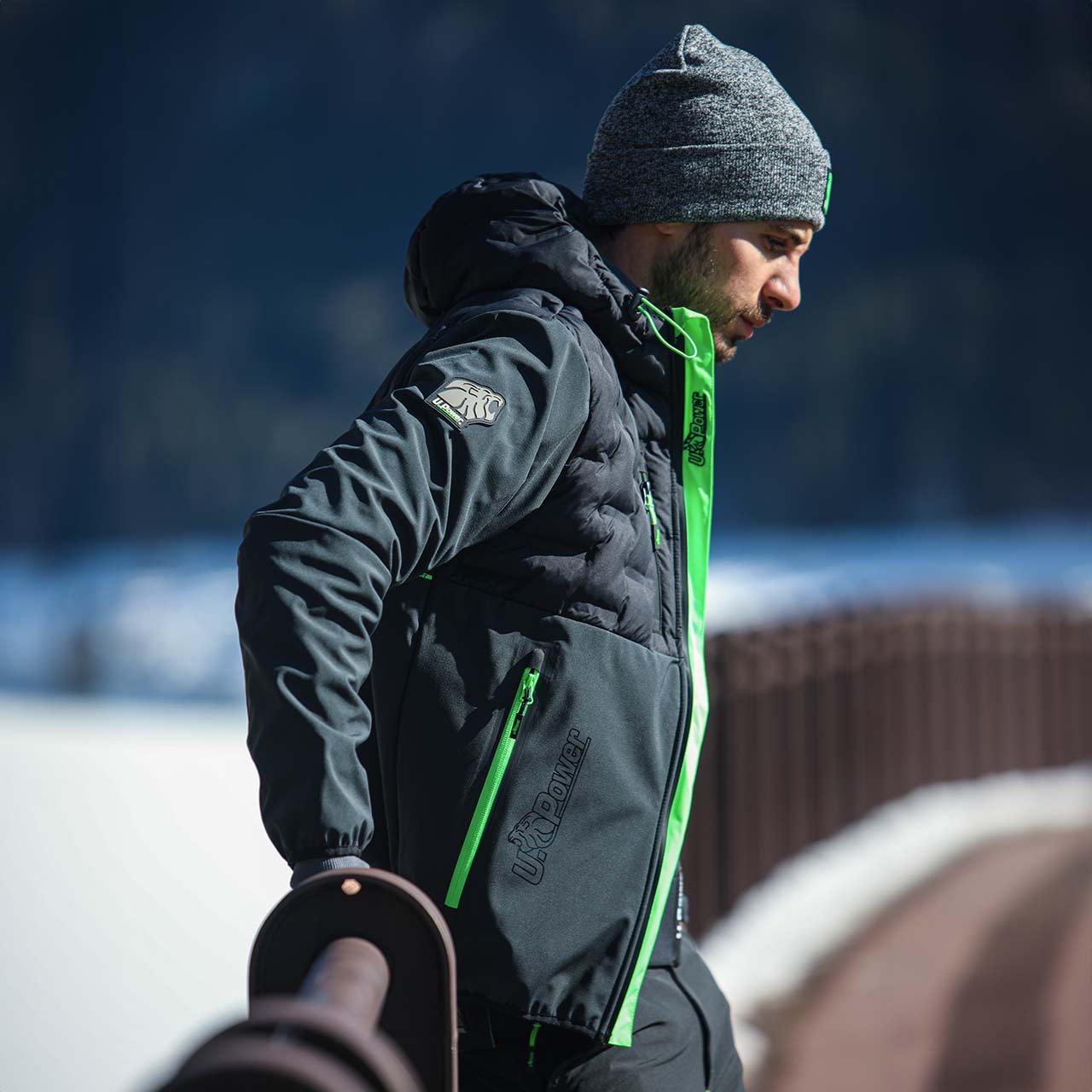 Giacca Giacchino con Cappuccio INVERNALE Impermeabile U-POWER Uomo Lavoro  SPOCK 