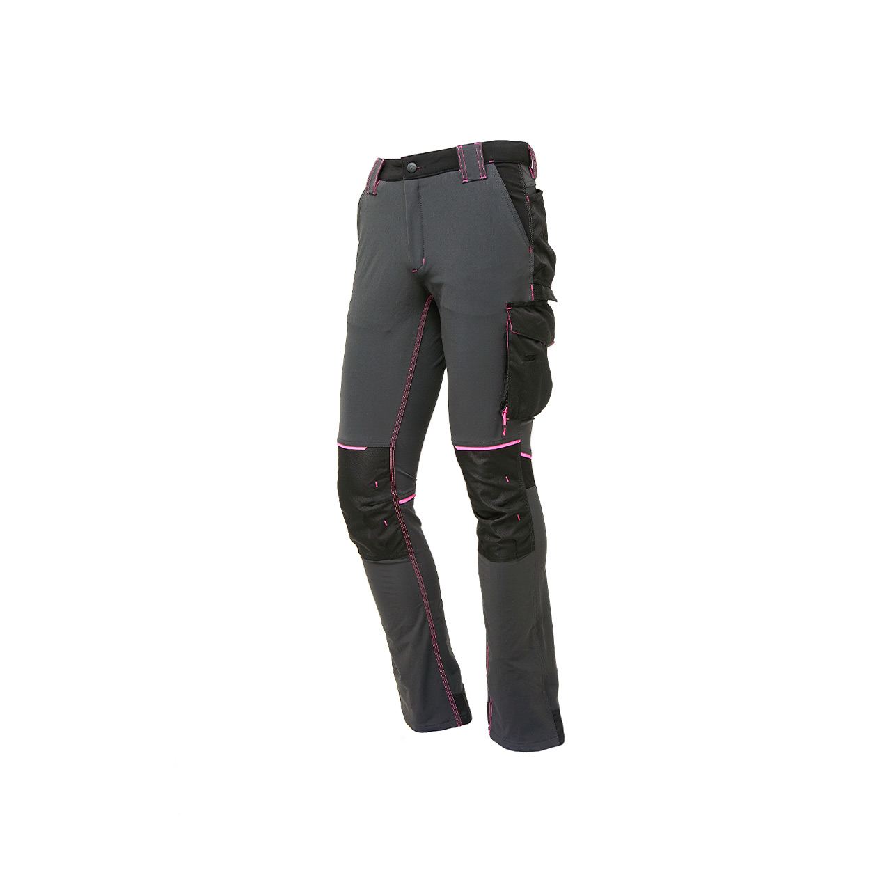 pantalone da lavoro upower modello atom lady colore grey fucsia