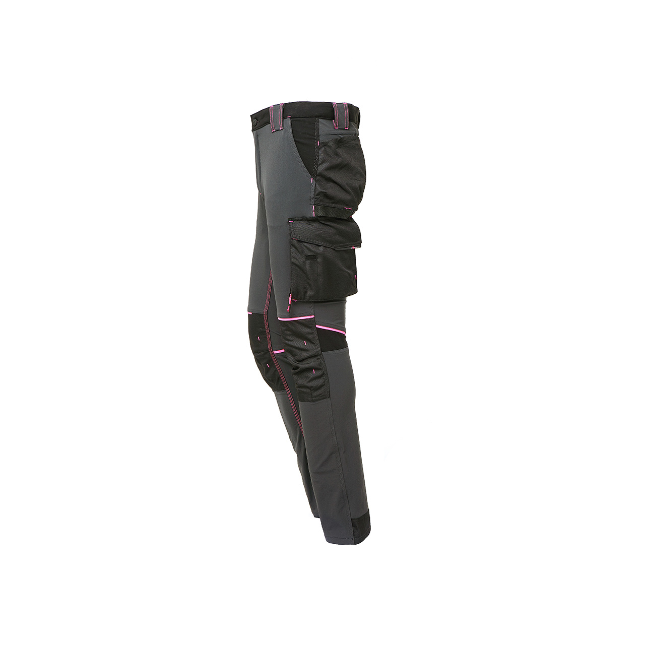 pantalone da lavoro upower modello atom lady colore grey fucsia