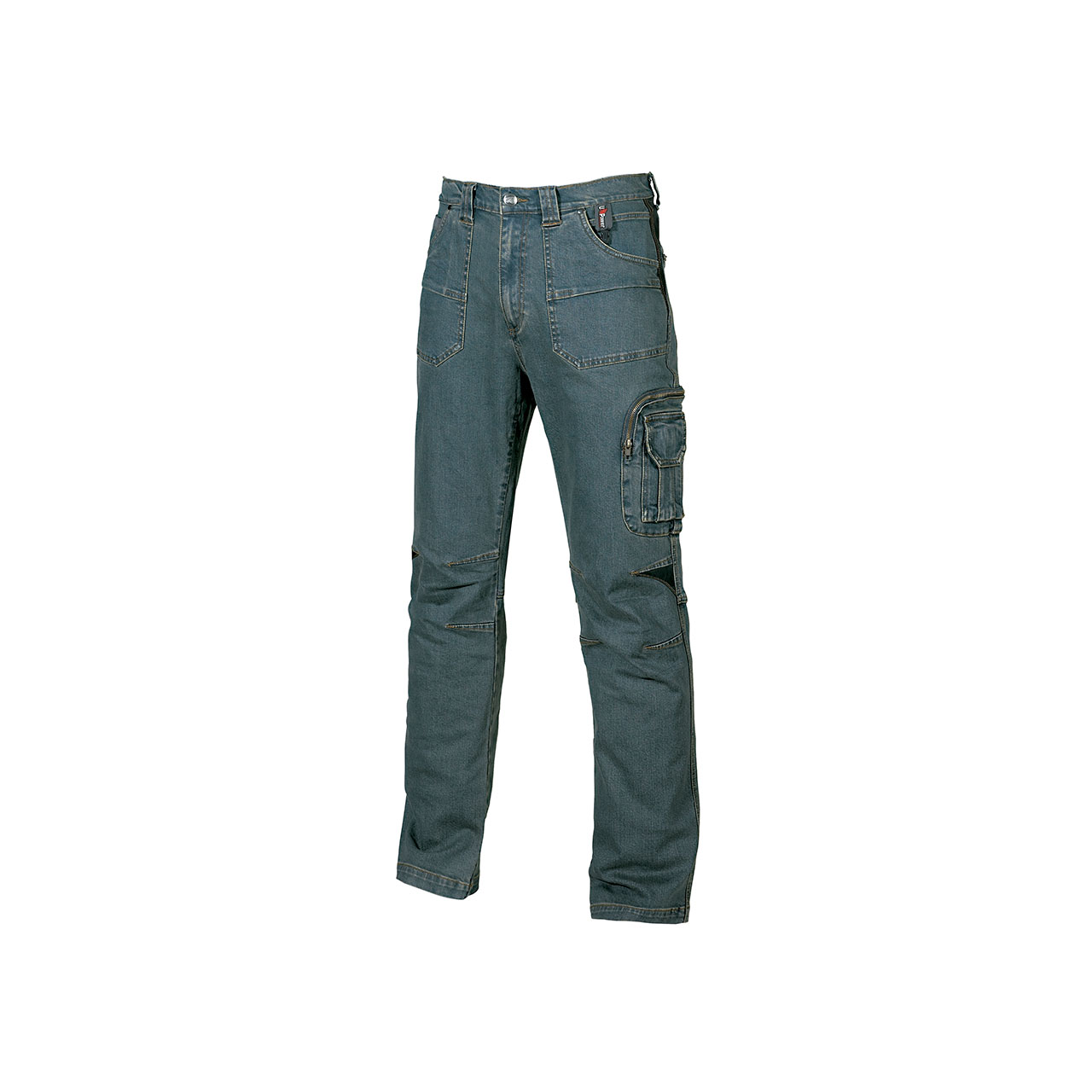 Pantalon de travail pour homme en jean U Power avec plusieurs poches