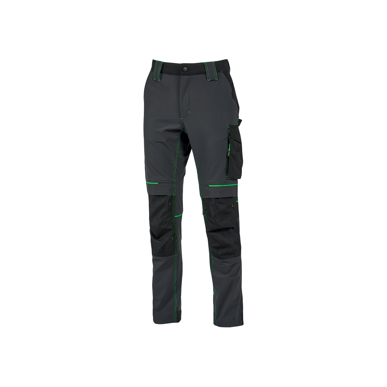 U-POWER PE145DG Pantaloni da lavoro uomo slim fit Atom Dark Green